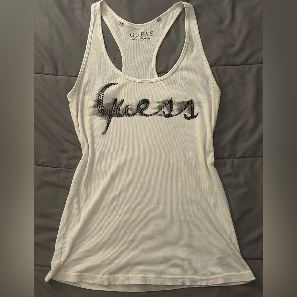 Y2K Vintage Rhinestone Guess Tank top~